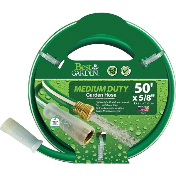 Best Garden 5/8 in ID x 50 ft L Medium Duty Garden Hose, Vinyl Tube DBAW5850V2 - main